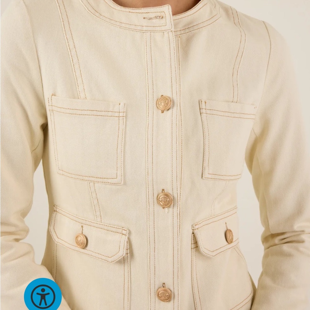 Stylish Cream Utility Jacket for Women